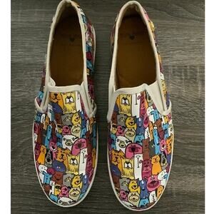 Nurse Mates Pillowtop Cartoon Print Slip On Shoes Women’s Size 10W USED